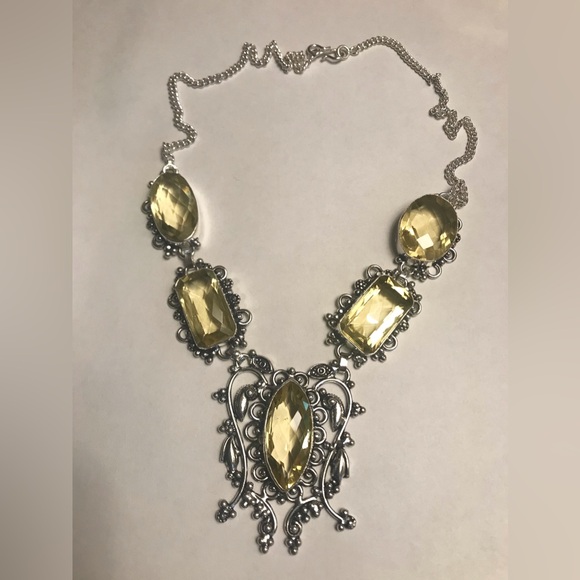 Citrine 925 Sterling Silver Necklace